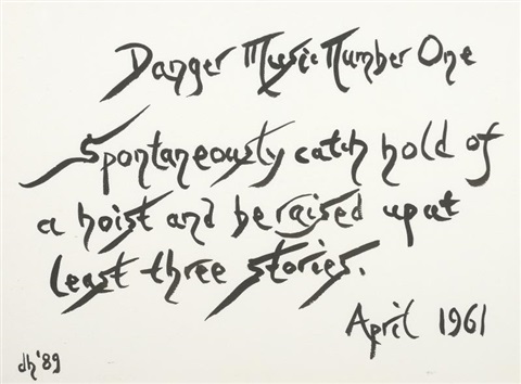 dick-higgins-danger-music-number-one,-daprès-une-partition-davril-1961