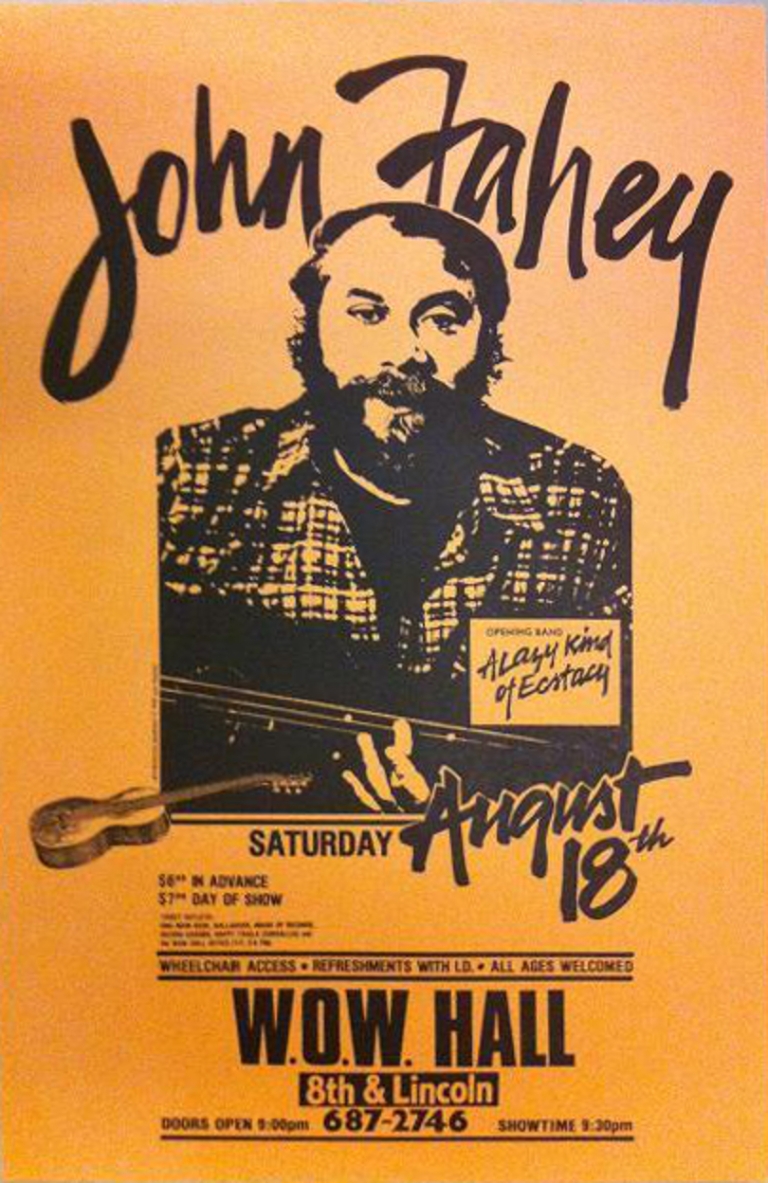 John-Fahey-WOW-Hall-Eugene-Oregon-Rare-Original-Concert-Poster